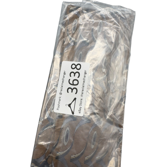 Jos A Bank 100% Silk Dress Tie Made in USA Gold Abstract Pattern‎ 58" 4" - Picture 10 of 10